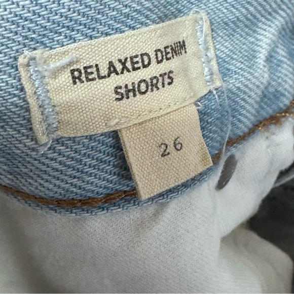 Madewell Relaxed Denim Shorts Cut Off Denim Shorts Raw Hem Size 26 - Picture 10 of 12
